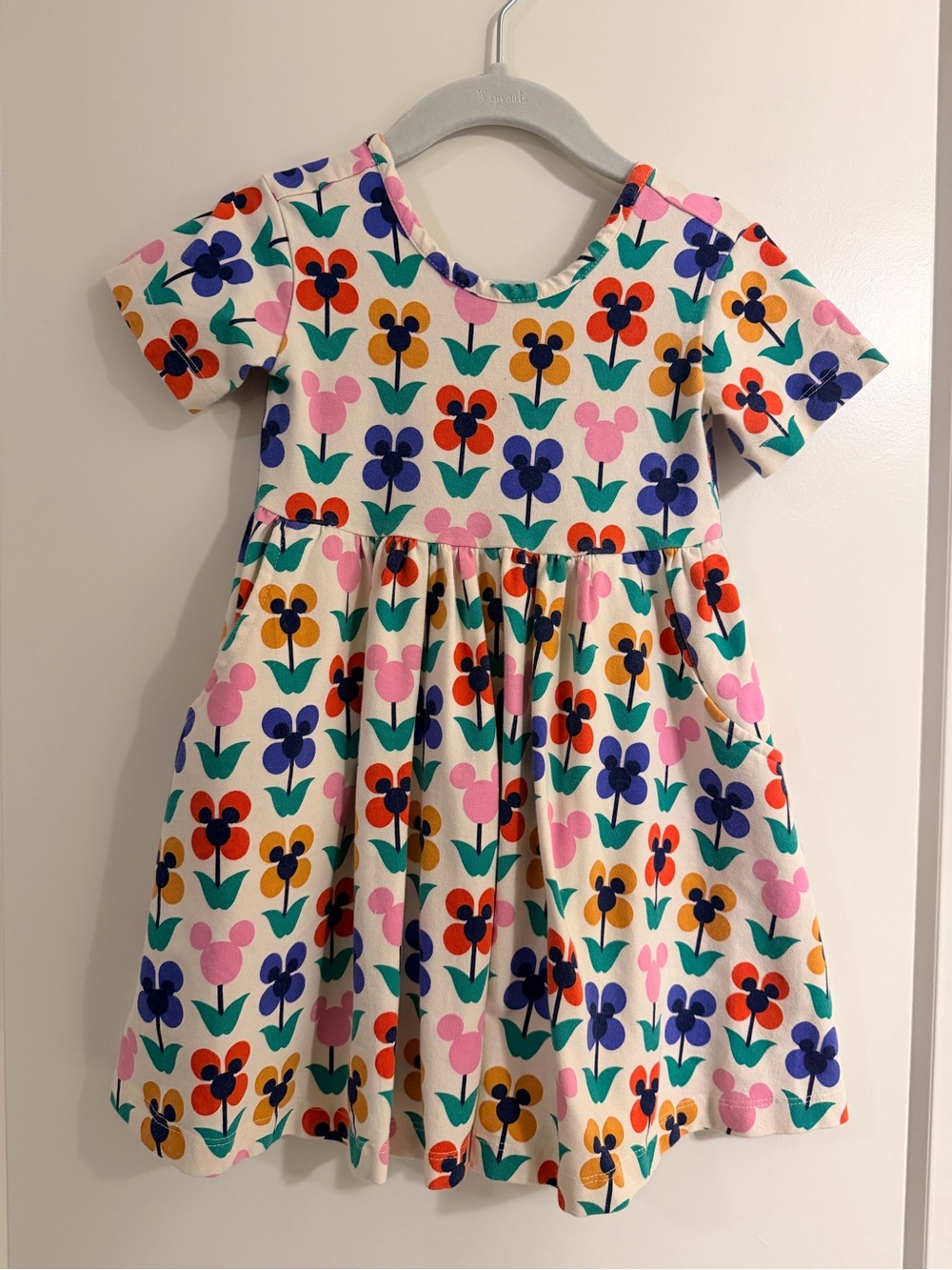 Hanna Andersson- 3T Skater Dress - Multicolor Mickey Floral Print